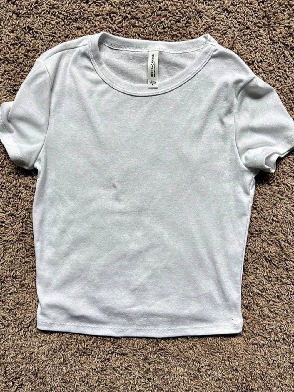 Bella + Canvas Women's Micro Rib Baby Tee White Medium